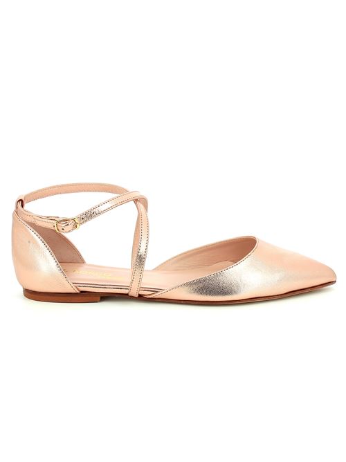 ballerina in pelle laminata platino IL BORGO FIRENZE | A5834Y